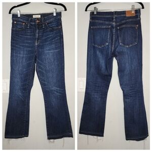 Madewell Cali Demi-Boot Darkwash Jeans Women's Size 28 Stretch Denim